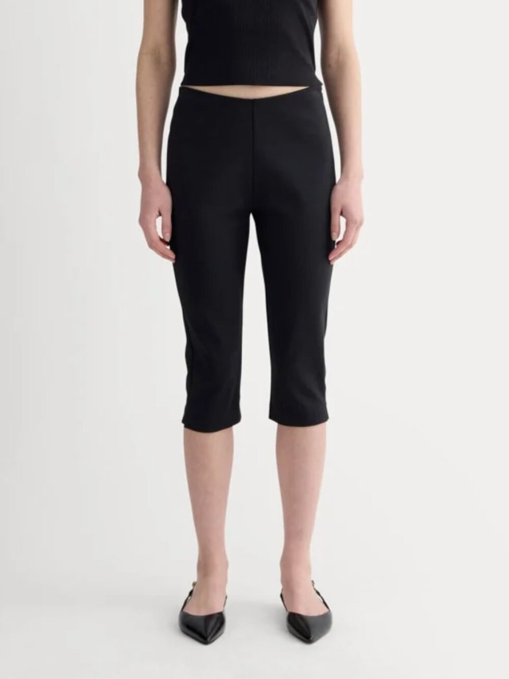 Everlane The Dream Capri Pants Black Cropped Women's Size Small Stretch